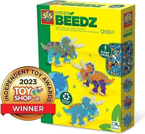 Actual product image Ses Green Beedz - Ironing Bead Set Triceratops Dino