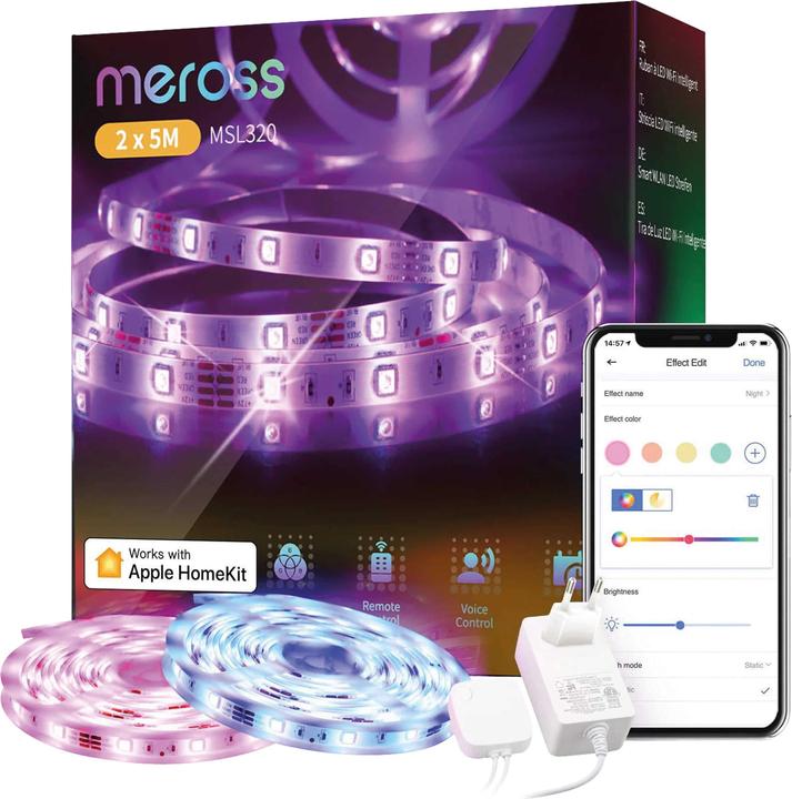 Produktbild Meross LED Streifen (Mehrfarbig, 200 cm, Indoor)