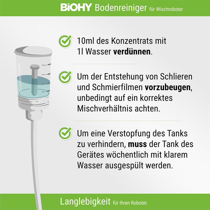 Actual product image Biohy Floor cleaner concentrate for mopping robots