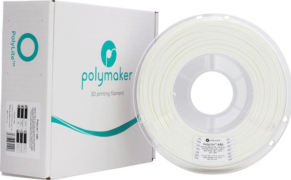 Image du produit Polymaker PolyLite ABS - Blanc - 2.85mm (ABS, 2.85 mm, 1000 g, Blanc)