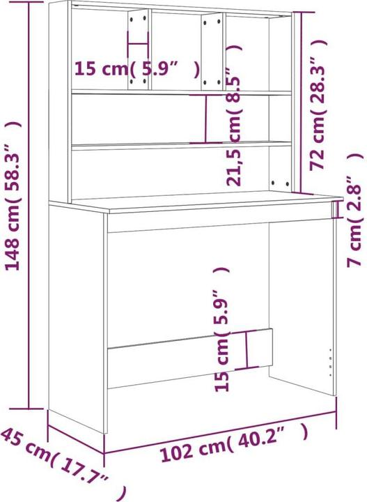 Produktbild VidaXL Girte (102 x 45 x 148 cm)