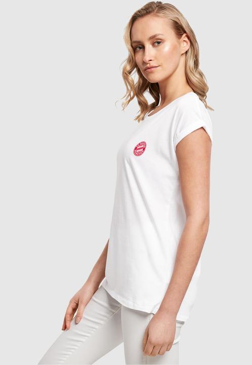 Actual product image FC Bayern München Ladies Logo Red Extended Shoulder Tee - 113325 (S)