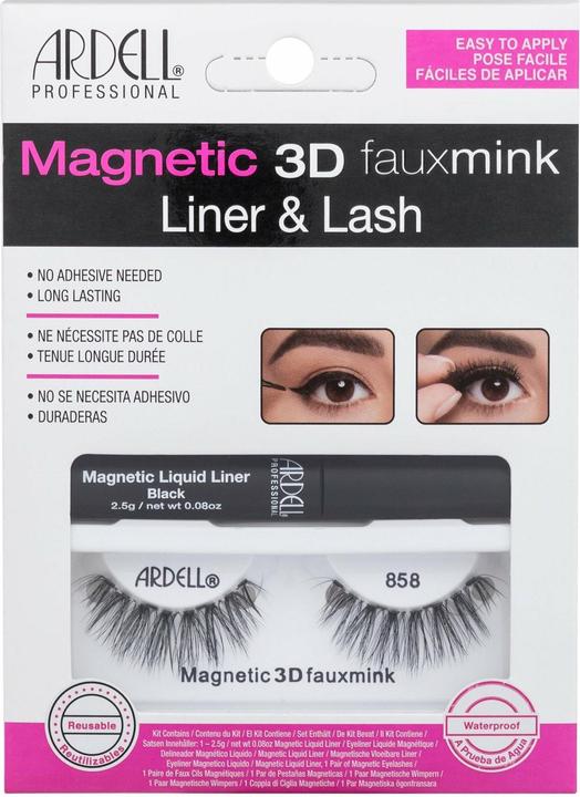 Actual product image Ardell Magnetic 3D Faux Mink 858 (Eyelashes applicator)