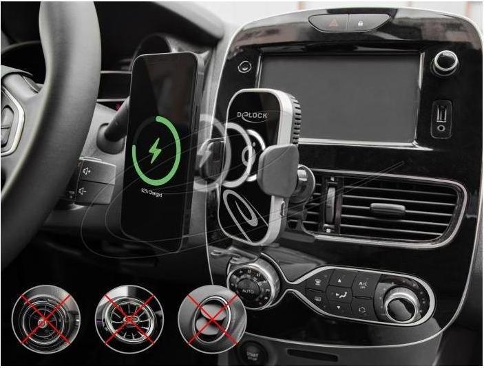 Actual product image Delock Wireless Car Charger Smartphone Halterung mit Ladefun