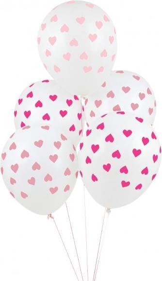 Produktbild My Little Day Ballon mit Rosa Herzen (5 x)