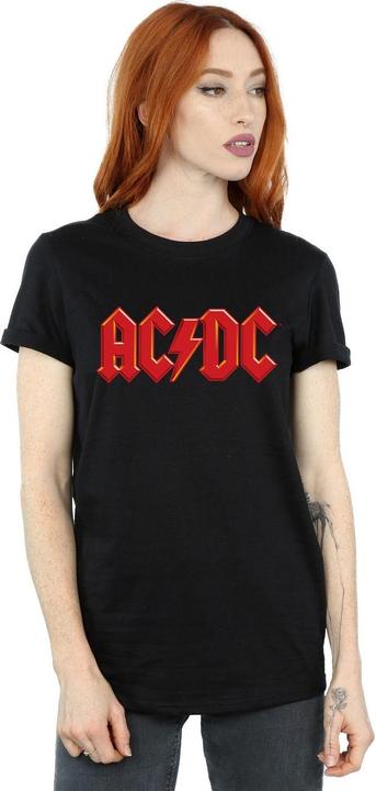 Produktbild AC/DC Rotes Logo Baumwolle Boyfriend TShirt (S)