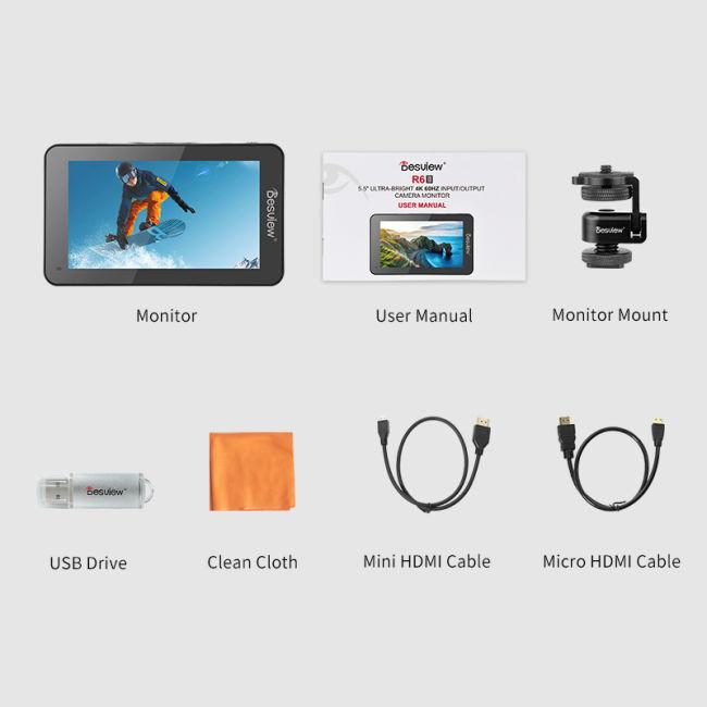 Immagine prodotto Desview Monitor on-camera R6II da 5,5 pollici (5.50", 4K)