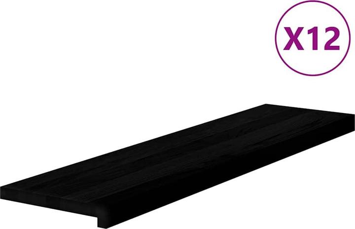 Produktbild VidaXL Treppenstufen 12 Stk. Dunkelbraun 100x25x2 cm Massivholz Eiche