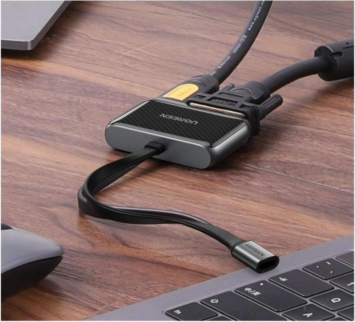 Produktbild Ugreen USB-C zu HDMI + VGA Adapter (USB Typ-C, 6 cm)