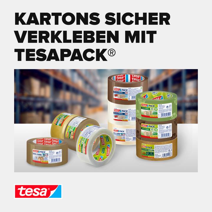 Produktbild tesa tesapack ECO & STRONG Paketband - Umweltschonendes Packband aus 100 % recyceltem Kunststoff (50 mm)