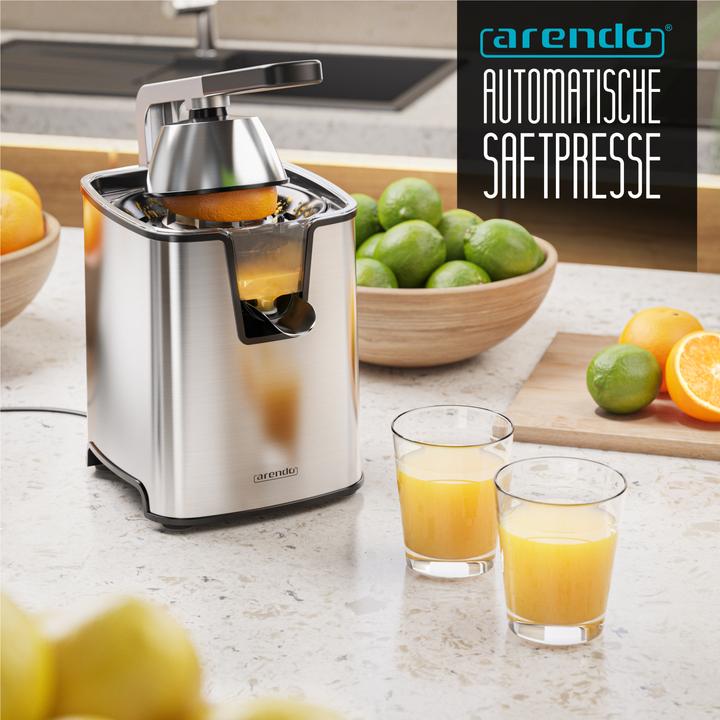 Produktbild Arendo Automatische Edelstahl Zitruspresse, Hebelarm, BPA-frei Orangenpresse Limettenpresse Entsafter 1000W