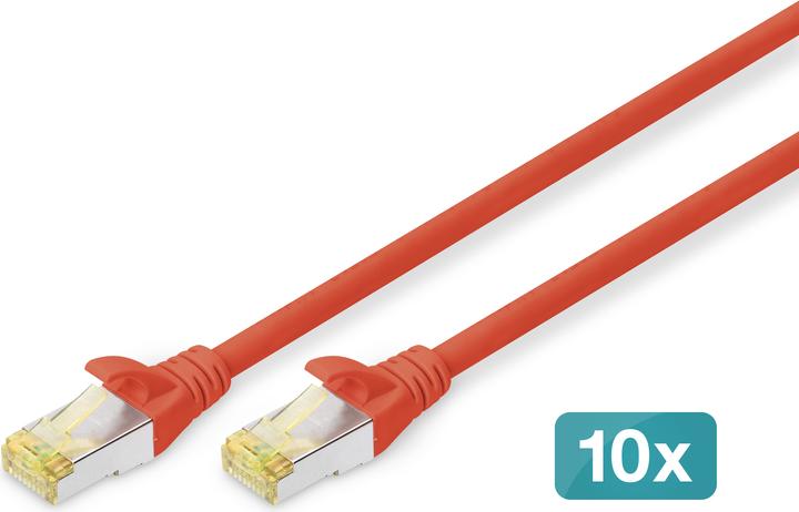 Actual product image Digitus CAT 6A S/FTP patch cord, 10 pieces (S/FTP, CAT6a, 3 m)