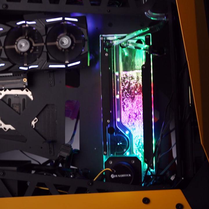 Actual product image Raijintek ACHERON 360 D5 EVO RBW Distro Plate - Acrylic, D-RGB