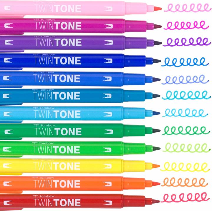 Actual product image Tombow TwinTone Rainbow (Multicoloured, 12 x)