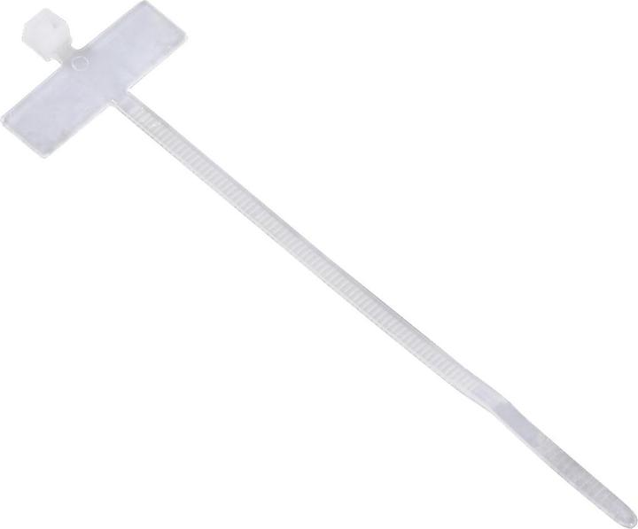 Produktbild Hama Kabelbinder mit Beschriftungsfeld, 98 mm, Natur, 25 Stück (Kunststoffkabelbinder, 100 mm, 25 Stk.)