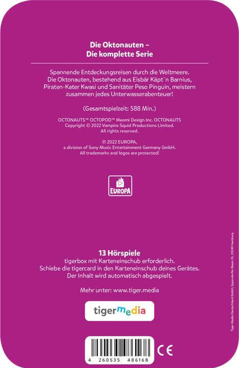 Image du produit Tigermedia Multicard - Oktonauten (Allemand)