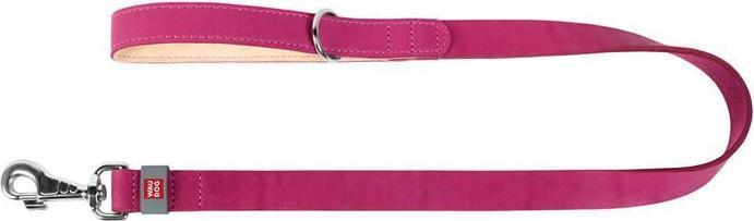 Productafbeelding Waudog natuurlijke leren hondenriem 20 mm breed, 122 cm lang roze (Hond, Algemeen)