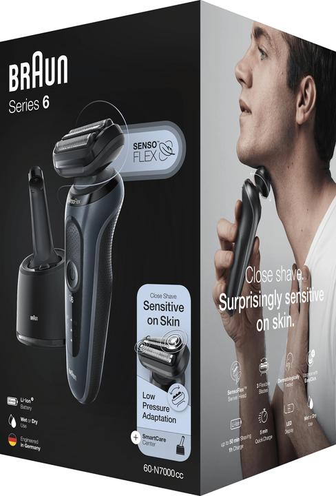 Immagine prodotto Braun Series 6 60-N7000cc Rasoio Elettrico Uomo Con Stazione SmartCare