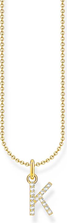 Image du produit Thomas Sabo Chaîne avec pendentif lettre K doré (Or jaune 750 plaqué or, Argent sterling 925, 38 - 45 cm)