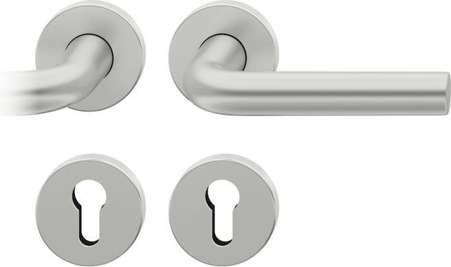FSB Rosette set 12 1075 aluminium 0105 round PZ DIN left / right D/D (Door set)