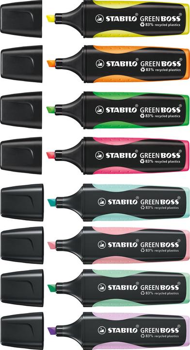 Image du produit STABILO Surligneur GREEN BOSS (Multicolore, 5 mm, 8 x)