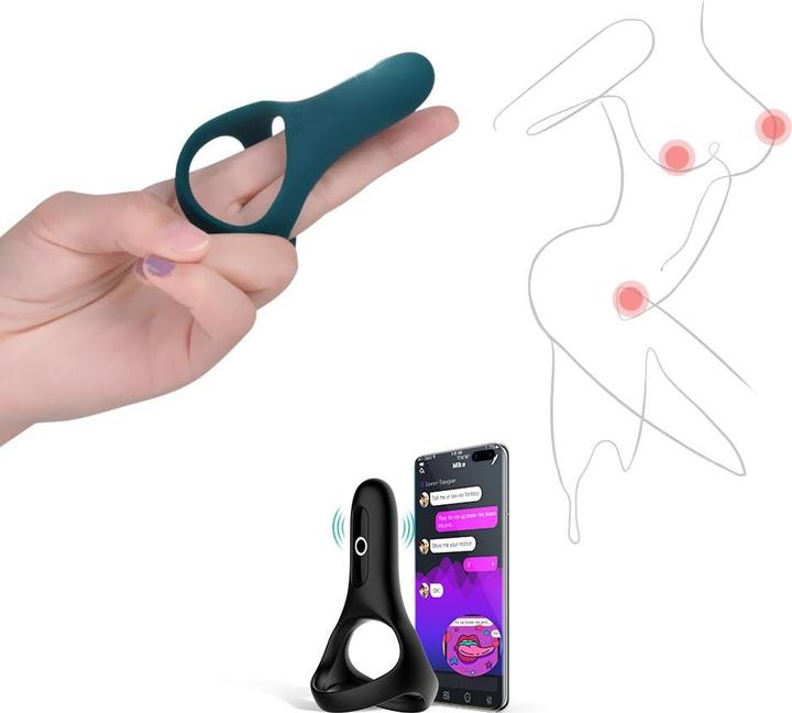 Actual product image Magic Motion Rise Smart Wearable Cockring Green (3.70 cm)