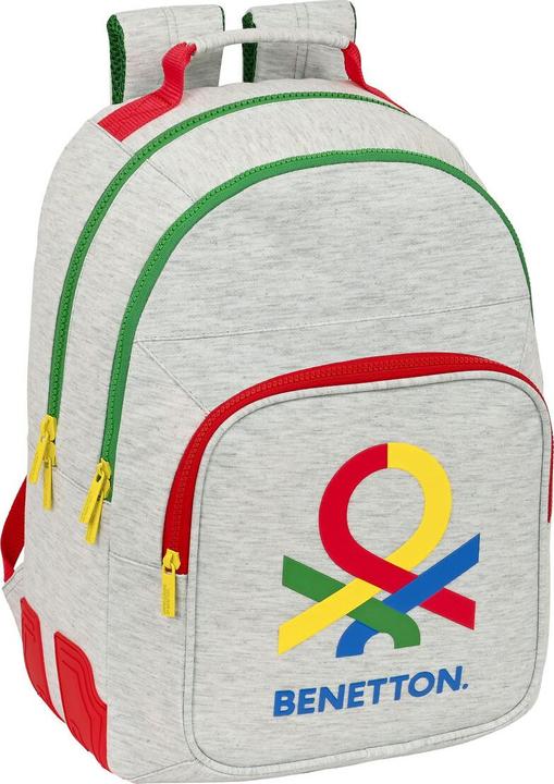 Benetton Schulrucksack Pop Grau (32 x 42 x 15 cm)