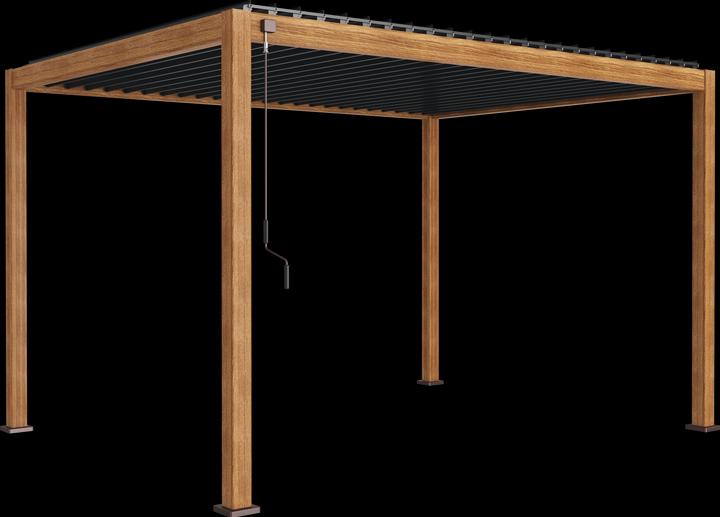 Actual product image Leco Lamellenpergola DELUXE 3x4m Holzoptik (400 cm, 300 cm)