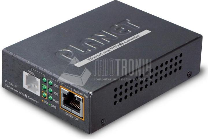Produktbild Planet 1-Port 10/100/1000T 802.3at PoE+ Ethernet to VDSL2 Converter Breitband Kommunikation (Konverter)