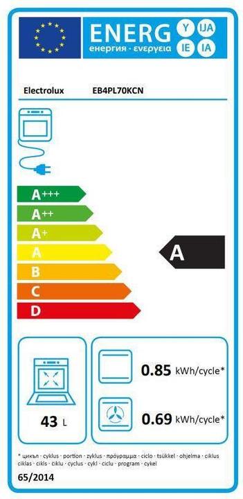 Energie-Label Electrolux Eb4pl70kcn