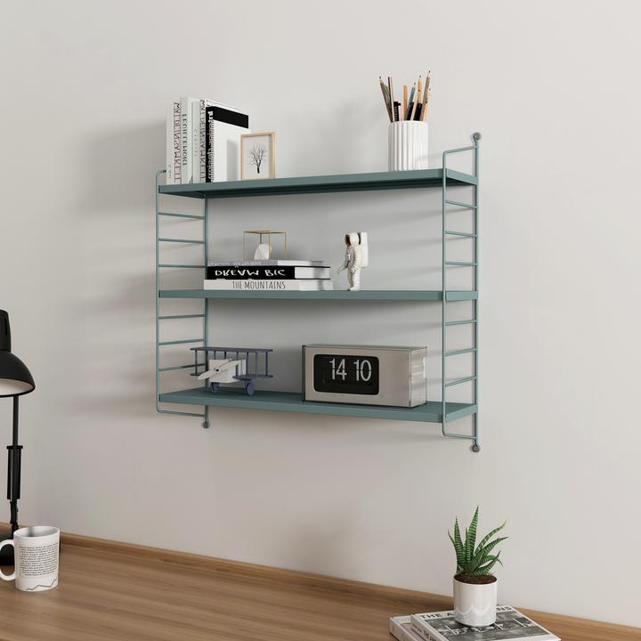 Produktbild En.Casa Modulares Wandregal Strängnäs 3er Set Graublau