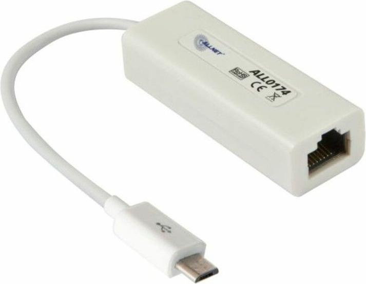 Image du produit Allnet Micro USB 2.0 -> Carte réseau Fast Ethernet RJ45 (USB 2.0, RJ45 (1x))