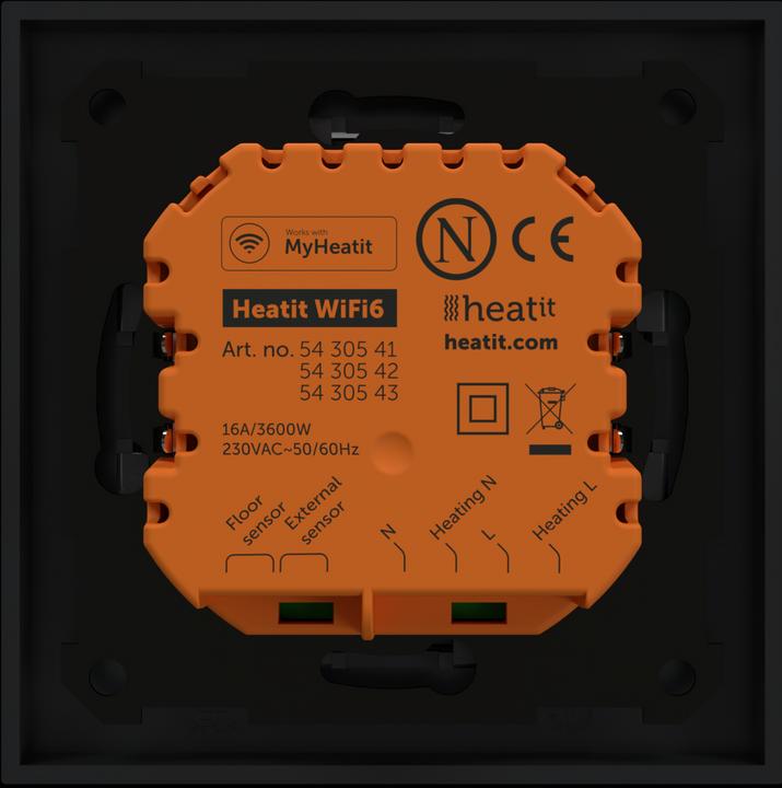 Image du produit Heatit Thermostat WiFi6 (noir mat)