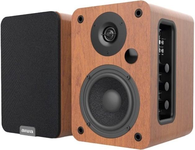 Aiwa ASP-A200 Aktivlautsprecher-Paar, braun (1 Paar, 25 W)