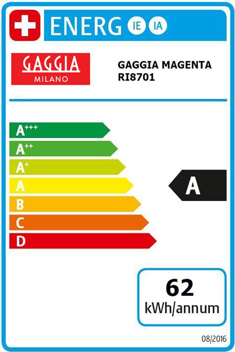 Label énergétique Gaggia Lait Magenta (Prise UE)