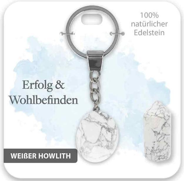 BB Klostermannn Schlsselanhnger Edelstein Weisser Howlith