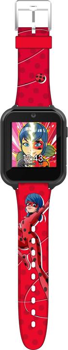 Produktbild Accutime Kinder Smart Watch Miraculous (rot): Selfie Kamera, Foto & Video, Stoppuhr, 6 Spiele, 3 Hin (40 mm)