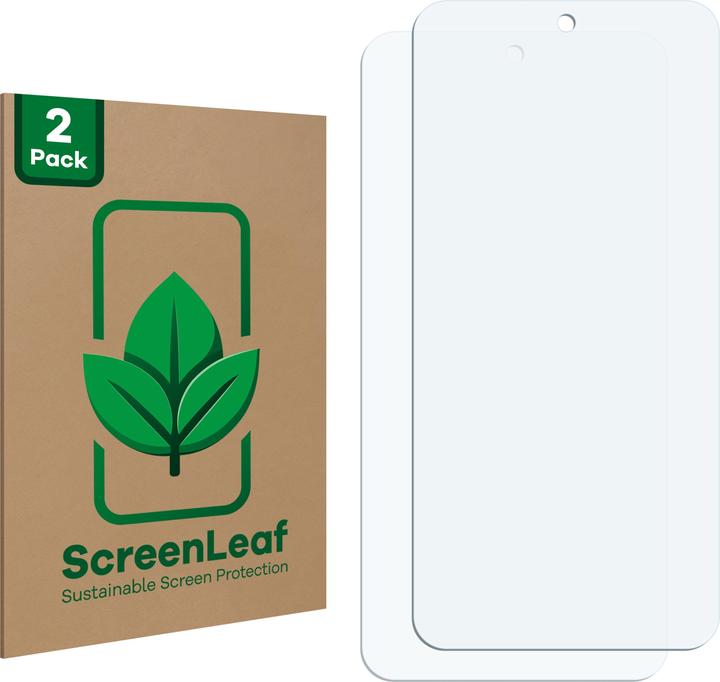 Actual product image ScreenLeaf Protective film sustainable screen protector screen protector film clear transparent (2 Piece, Samsung Galaxy S24 FE)