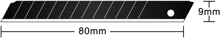 Produktbild Hansa 10 Ersatzklingen Cuttermesser-Klingen schwarz 9 mm (Ersatzklinge)