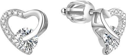 Beneto Silver heart earrings AGUP1538S (L)