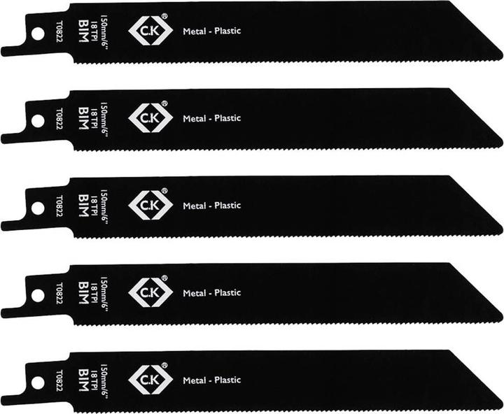 C.K Magma 18TPI 150mm BIM Recipro-Sägeblatt, 5er Pack