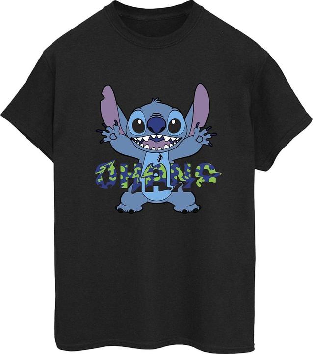 Disney Lilo And Stitch Ohana Blue Glitch TShirt (XXL)