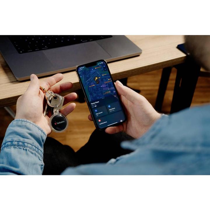 Produktbild Verbatim My Finder Coin, schwarz Bluetooth Item Finder 32133 (iOS)