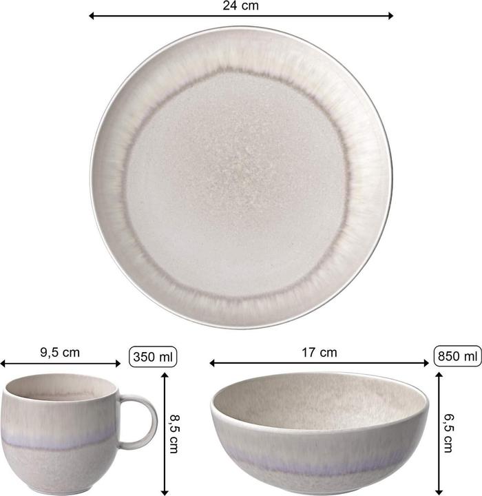 Actual product image Like. by Villeroy & Boch Breakfast set 6 pcs EC Perlemor Sand (6 Piece)