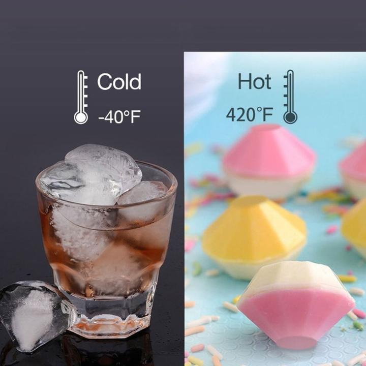 Produktbild König Design Silikon Eiswürfelform Diamant Eisform Whisky Runden Ice Ball Eiswürfelbehälter
