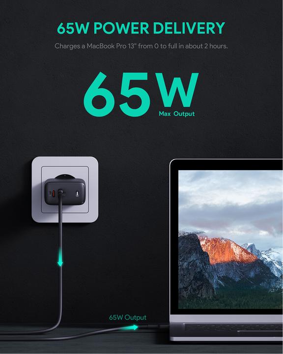 Produktbild Aukey Omnia PA-B4 GaN Charger (65 W)