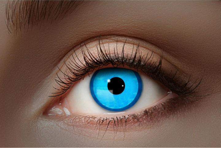 Produktbild Metamorph UV Blue Ice Jahreslinsen für Fasching Halloween (Blau)