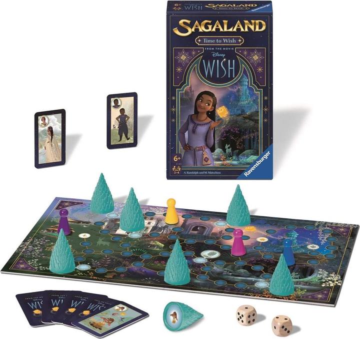 Actual product image Ravensburger 22649 - Disney Wish Sagaland: Time to Wish - Bring-along game for 2-4 players, ages 6+ (Italian, Spanish, English, French, German, Dutch)
