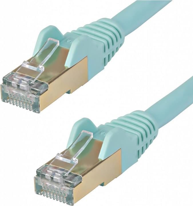 Produktbild StarTech Patch Cable Cat6a 0.5m Aqua (STP, CAT6a, 0.50 m)