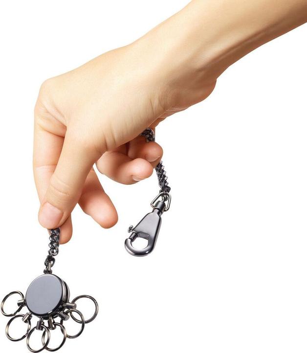 Immagine prodotto Troika Portachiavi PATENT CHAIN con catena, rotondo, grigio lucido
